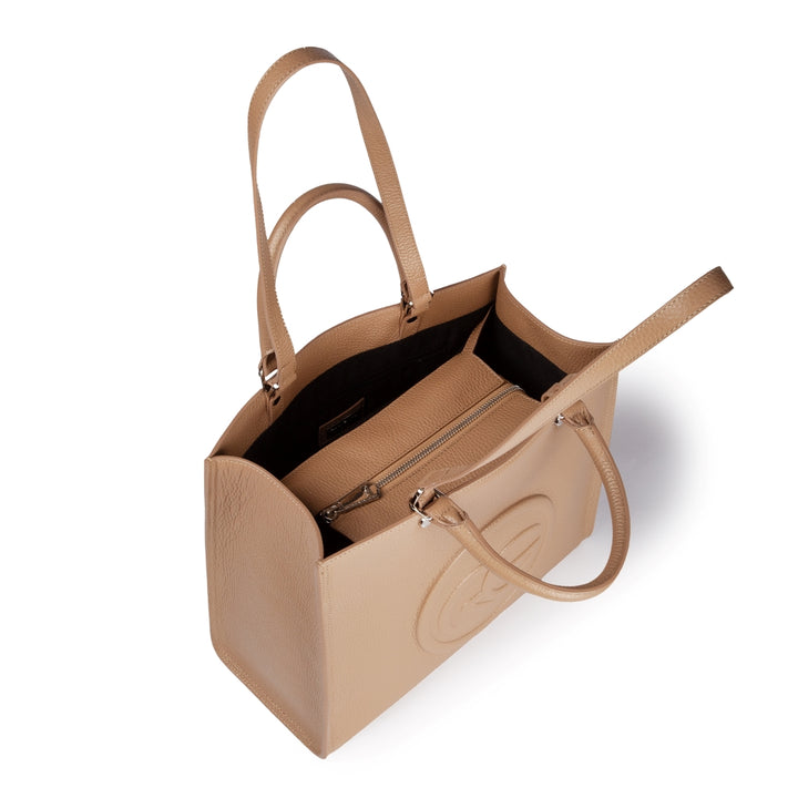 Roberta Gandolfi Roberta Pelle medium Borsa a mano in pelle con doppi spallacci per essere portata a spalla e tramezza Offerte