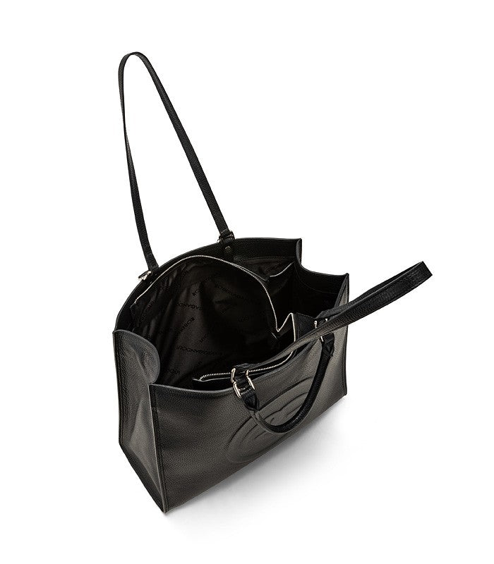 Roberta Gandolfi Roberta Pelle Large Borsa a mano in pelle con doppi spallacci per essere portata a spalla e tramezza Hotsell