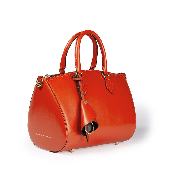 Roberta Gandolfi Nicole bowling in pelle stampa "light saffiano" con tracolla staccabile e regolabile Pezzi Unici