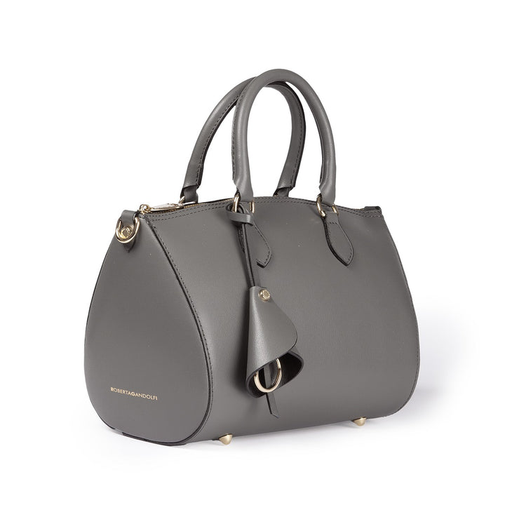 Roberta Gandolfi Nicole bowling in pelle stampa "light saffiano" con tracolla staccabile e regolabile Soddisfazione Garantita
