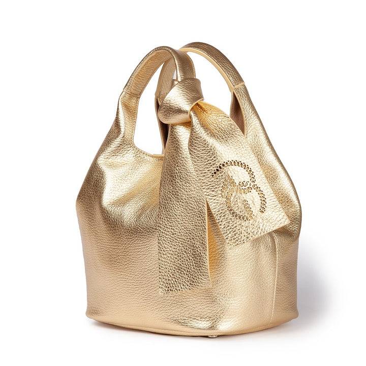 Roberta Gandolfi Maia handbag borsa a mano in pelle martellata e tracolla staccabile Promozione