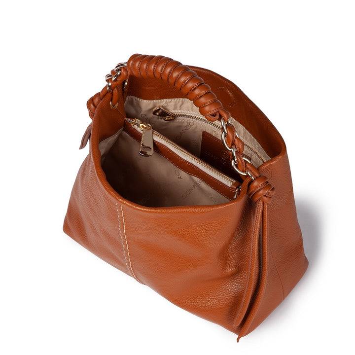 Roberta Gandolfi Amina small borsa a mano in pelle con manico tubolare fasciato e tracolla staccabile Consegna Veloce
