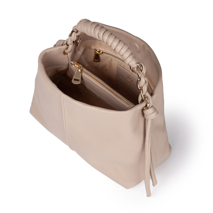 Roberta Gandolfi Amina small borsa a mano in pelle con manico tubolare fasciato e tracolla staccabile Promozione Limitata