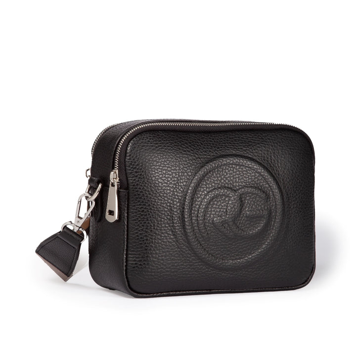 Roberta Gandolfi Roberta Pelle camera e crossbody in pelle con doppio scomparto e tracolla staccabile Presa