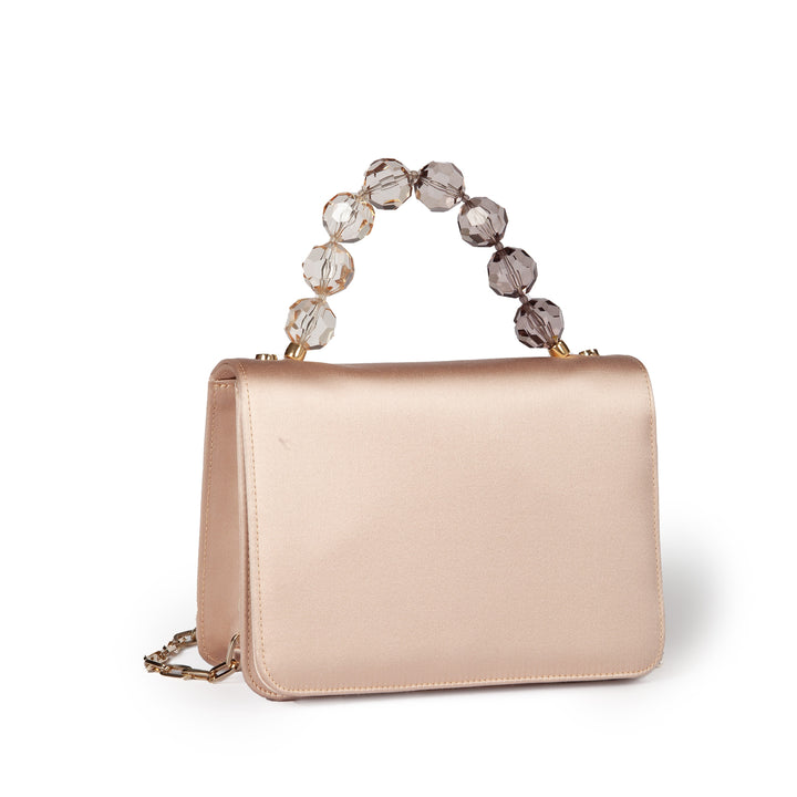 Roberta Gandolfi Sirenetta Mini bag in raso di seta e manico gioiello In Vendita