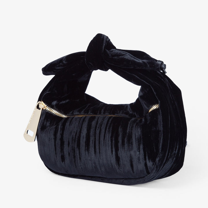 Roberta Gandolfi Bunny Velvet borsa a mano con tracolla staccabile in velluto plissè Hotsell