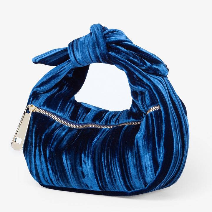 Roberta Gandolfi Bunny Velvet borsa a mano con tracolla staccabile in velluto plissè Negozio