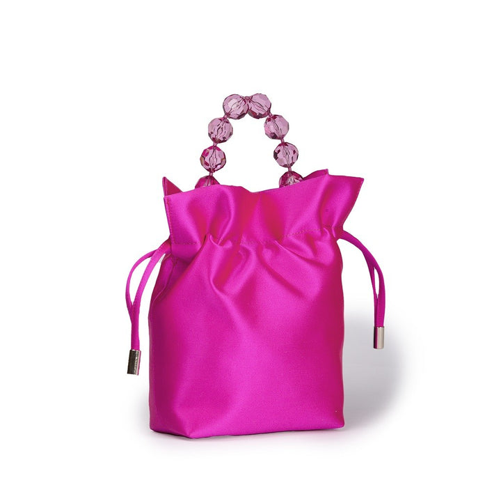 Roberta Gandolfi Sirenetta Tulip mini secchiello in raso di seta e manico gioiello Shopping Online