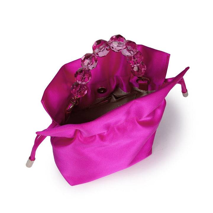 Roberta Gandolfi Sirenetta Tulip mini secchiello in raso di seta e manico gioiello Shopping Online