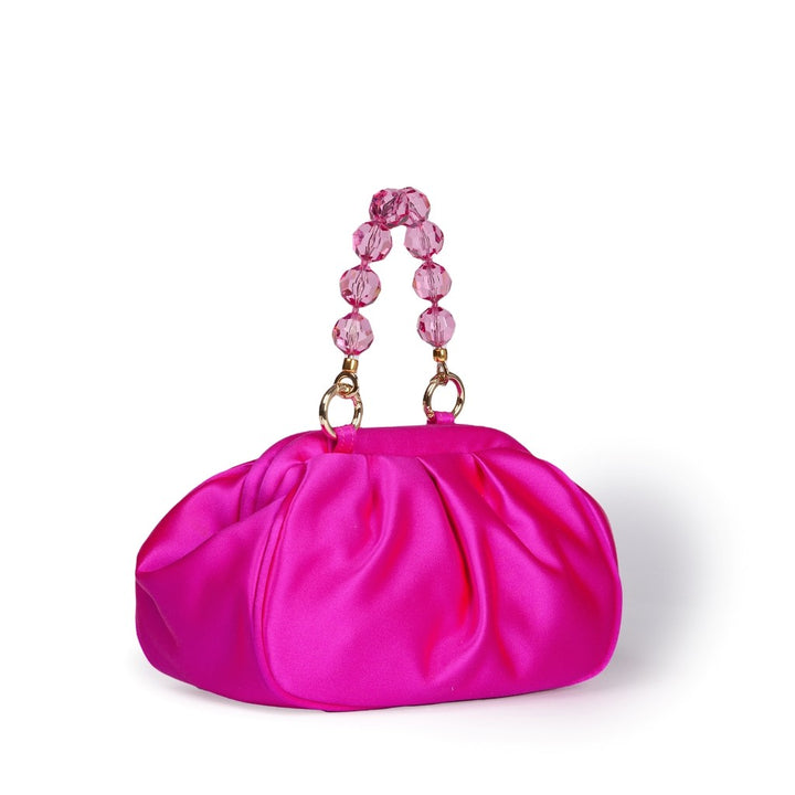 Roberta Gandolfi Sirenetta Puffy mini bag in raso di seta e manico gioiello Prezzo Ridotto