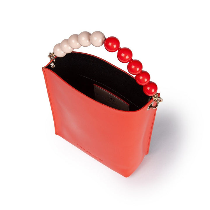 Roberta Gandolfi Zoe mini bag in pelle bicolor e manico gioiello Presa