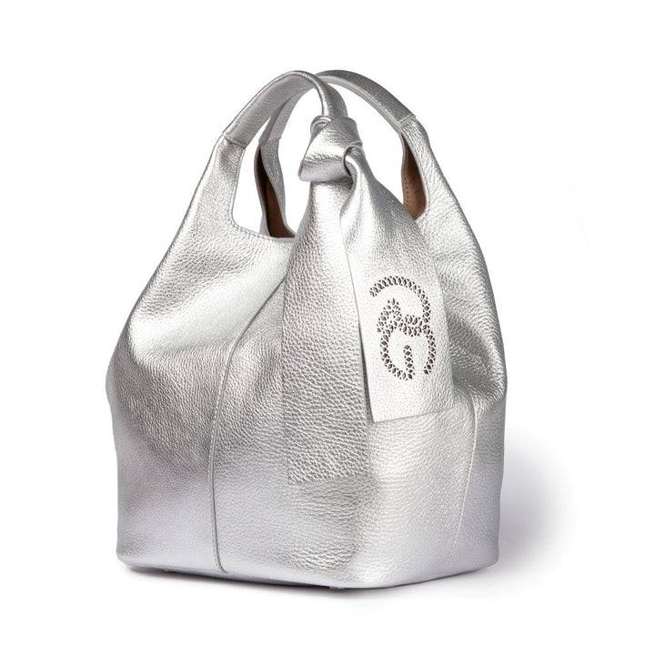 Roberta Gandolfi Maia handbag borsa a mano in pelle martellata e tracolla staccabile Smaltimento dello stoccaggio