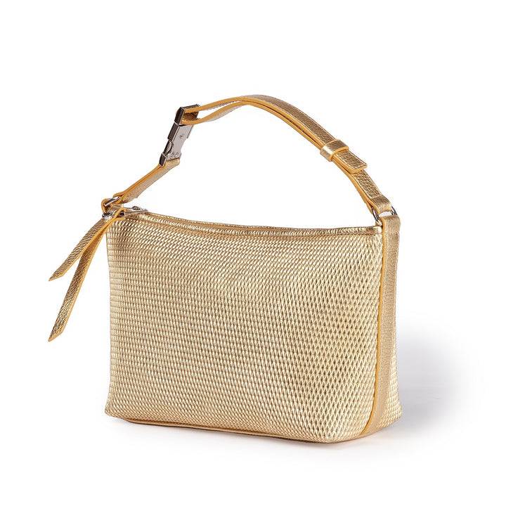 Roberta Gandolfi Yuma baguette in pelle con spallaccio regolabile Liquidazione