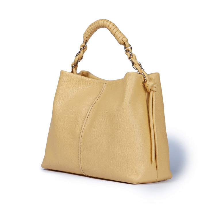 Roberta Gandolfi Amina large borsa a mano in pelle con manico tubolare fasciato e tracolla staccabile Promozione temporanea