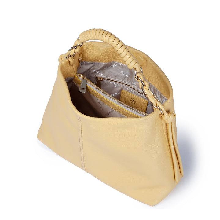 Roberta Gandolfi Amina large borsa a mano in pelle con manico tubolare fasciato e tracolla staccabile Promozione temporanea