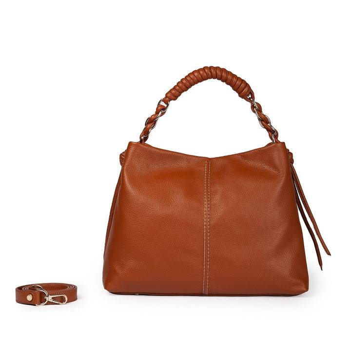Roberta Gandolfi Amina large borsa a mano in pelle con manico tubolare fasciato e tracolla staccabile Fino al 50% di sconto