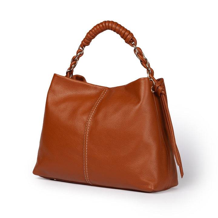Roberta Gandolfi Amina large borsa a mano in pelle con manico tubolare fasciato e tracolla staccabile Fino al 50% di sconto