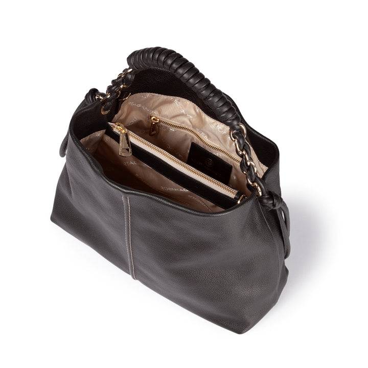 Roberta Gandolfi Amina large borsa a mano in pelle con manico tubolare fasciato e tracolla staccabile Fino al 60% di sconto