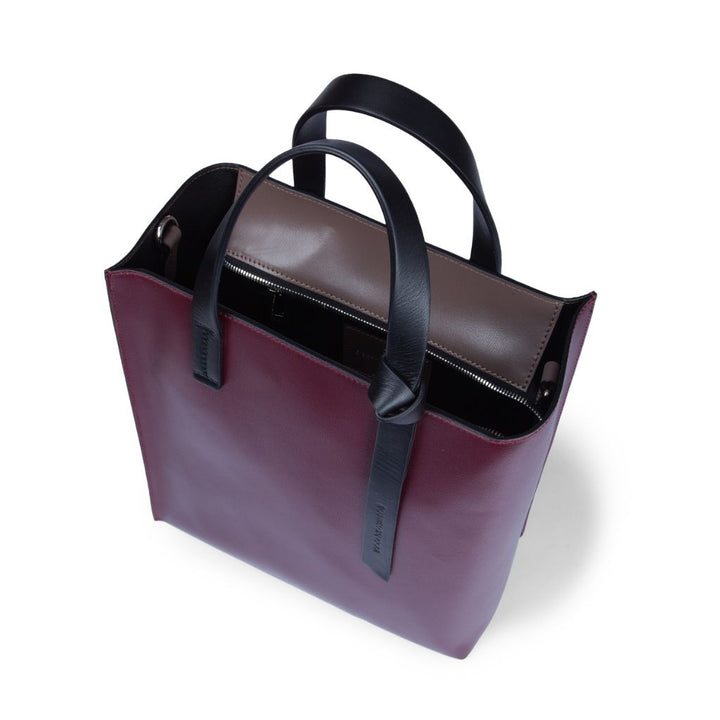 Roberta Gandolfi Arianna Tote borsa in pelle bicolor con tracolla staccabile Vendita