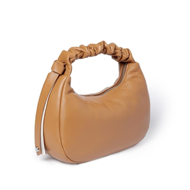 Roberta Gandolfi Azzurra Hobo small in morbida pelle nappa con manico arricciato regolabile Presa