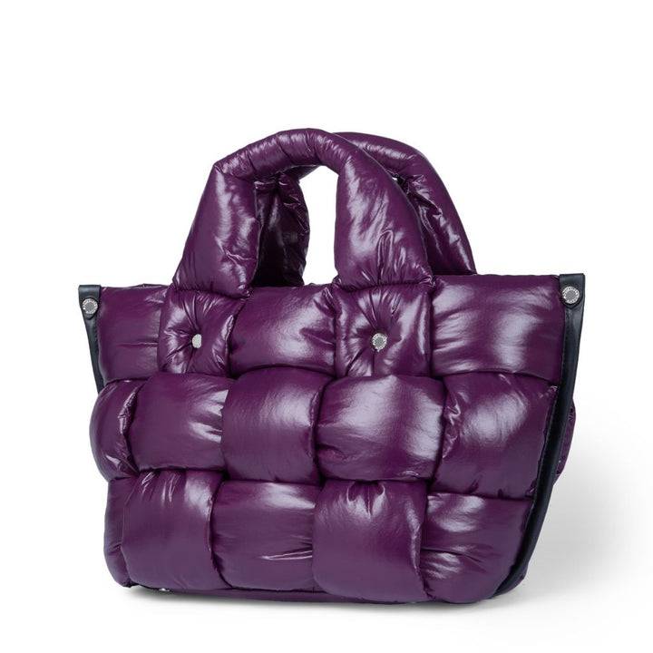 Roberta Gandolfi Greta small borsa in tessuto antigoccia imbottita ed intrecciata a mano con finiture in pelle Saldi