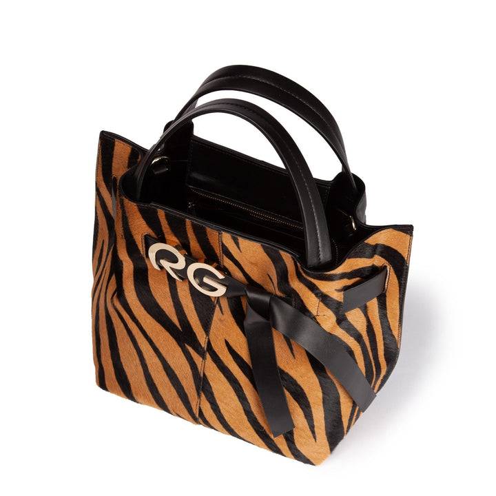 Roberta Gandolfi Dafne pony medium borsa a mano in pelle stampa animalier con tracolla staccabile Hotsell