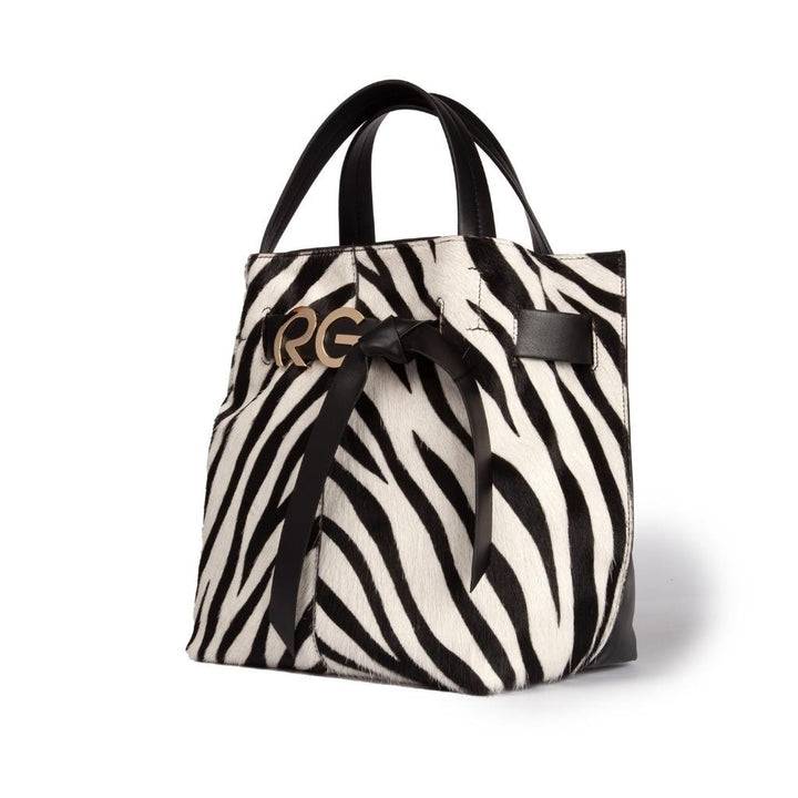 Roberta Gandolfi Dafne pony medium borsa a mano in pelle stampa animalier con tracolla staccabile Vendita Calda