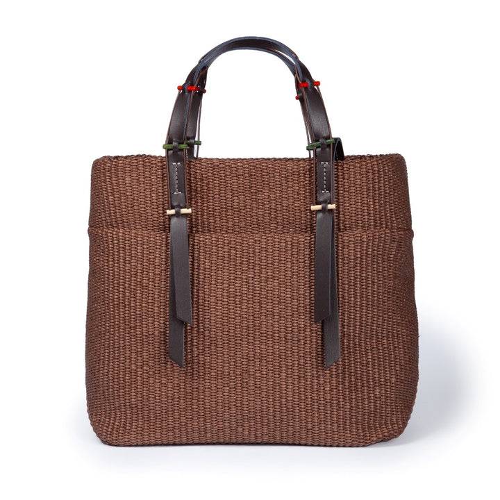 Roberta Gandolfi Fernanda Tote in rafia con finiture in pelle di vitello a doppia portabilità mano o shopping Moda