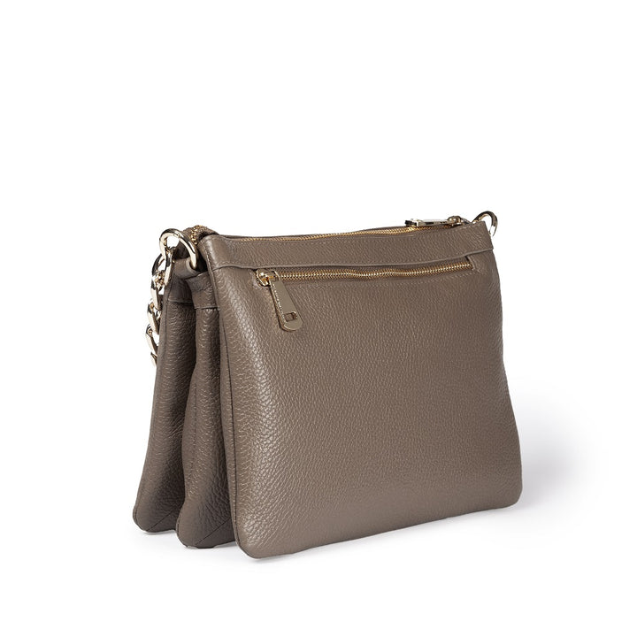 Roberta Gandolfi Alice small borsa in camoscio e pelle martellata con tracolla regolabile e staccabile Smaltimento dello stoccaggio