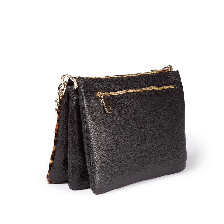 Roberta Gandolfi Alice Pony small borsa in cavallino e pelle martellata con tracolla regolabile e staccabile Offerta migliore