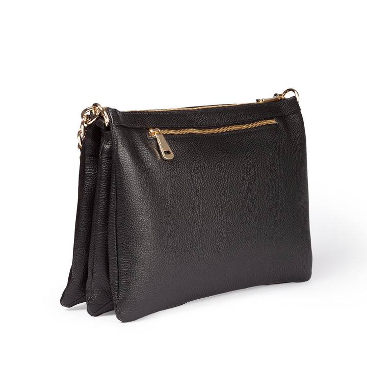 Roberta Gandolfi Alice large borsa in camoscio e pelle martellata con tracolla regolabile e staccabile Latest fashion