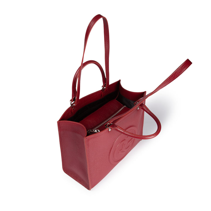 Roberta Gandolfi Roberta Pelle medium Borsa a mano in pelle con doppi spallacci per essere portata a spalla e tramezza Offerte stagionali