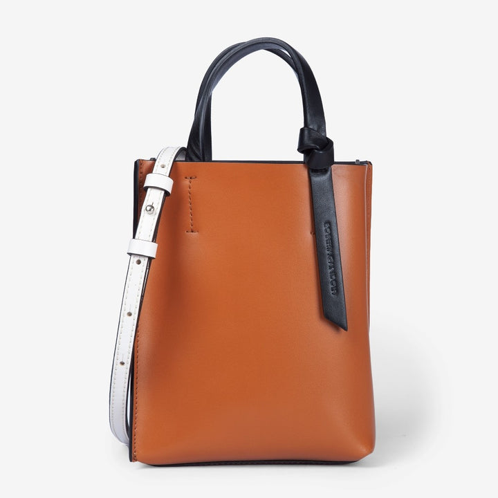 Roberta Gandolfi Cinzia Mini bag in pelle bicolor e tracolla staccabile Latest stili