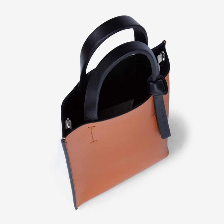Roberta Gandolfi Cinzia Mini bag in pelle bicolor e tracolla staccabile Latest stili