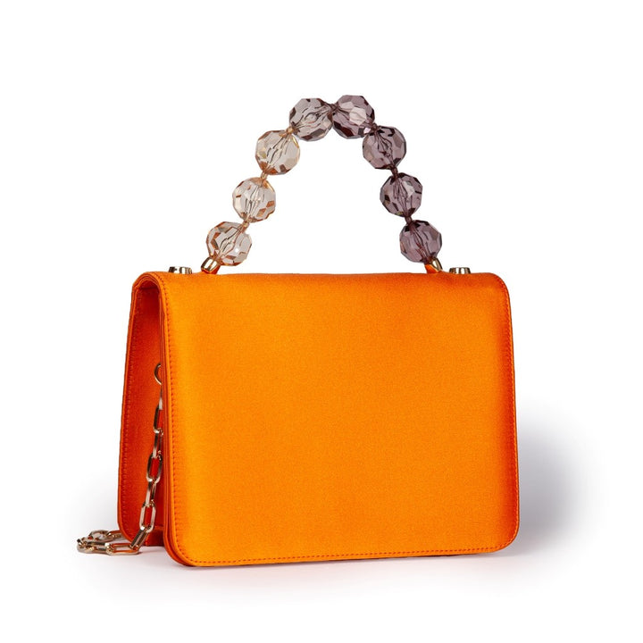 Roberta Gandolfi Sirenetta Mini bag in raso di seta e manico gioiello In Linea