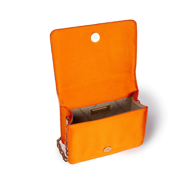 Roberta Gandolfi Sirenetta Mini bag in raso di seta e manico gioiello In Linea