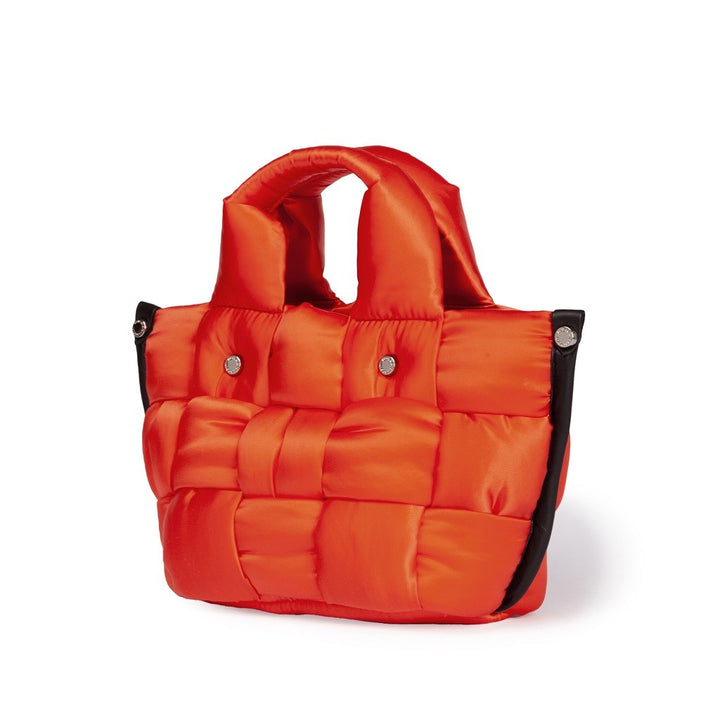 Roberta Gandolfi Greta Mini borsa in tessuto antigoccia imbottita ed intrecciata a mano con finiture in pelle Spedizione Gratuita