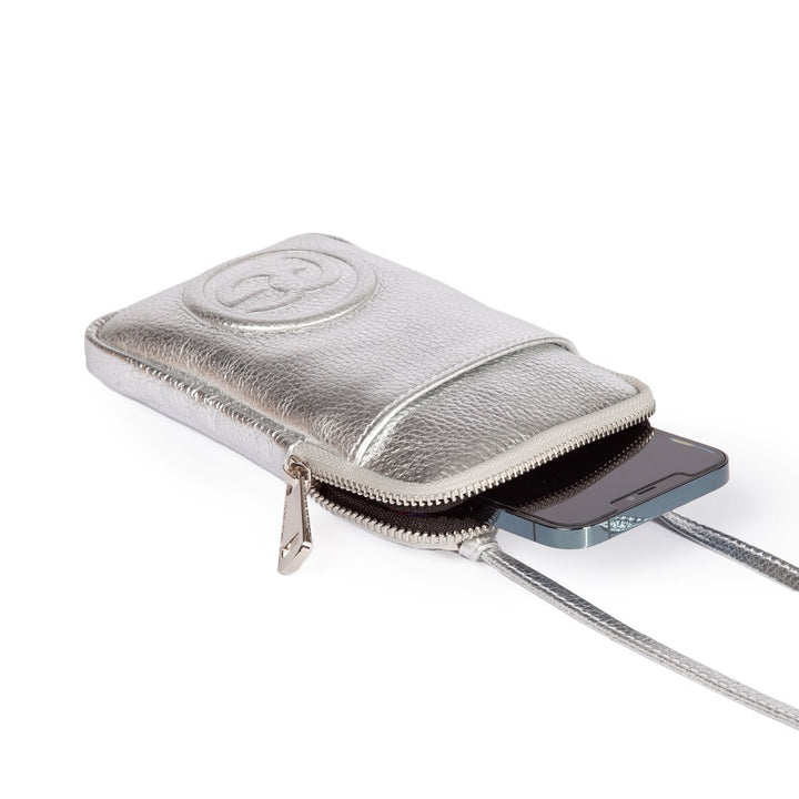 Roberta Gandolfi RG Phone holder in pelle di vitello con tracolla staccabile e regolabile Presa