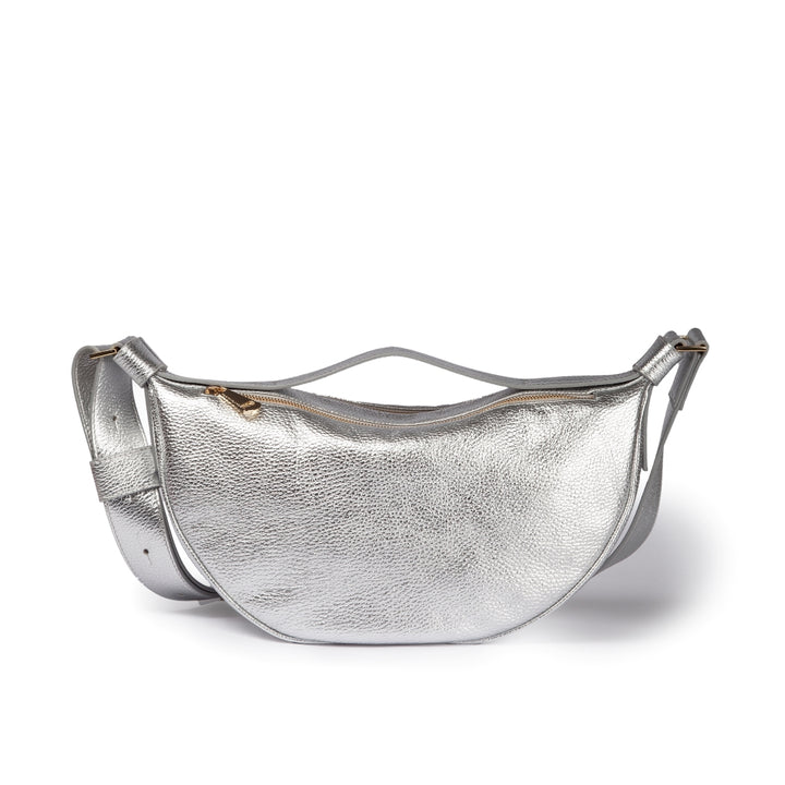 Roberta Gandolfi Micol Banana small cross body in vitello martellato metal con tracolla regolabile Shopping online