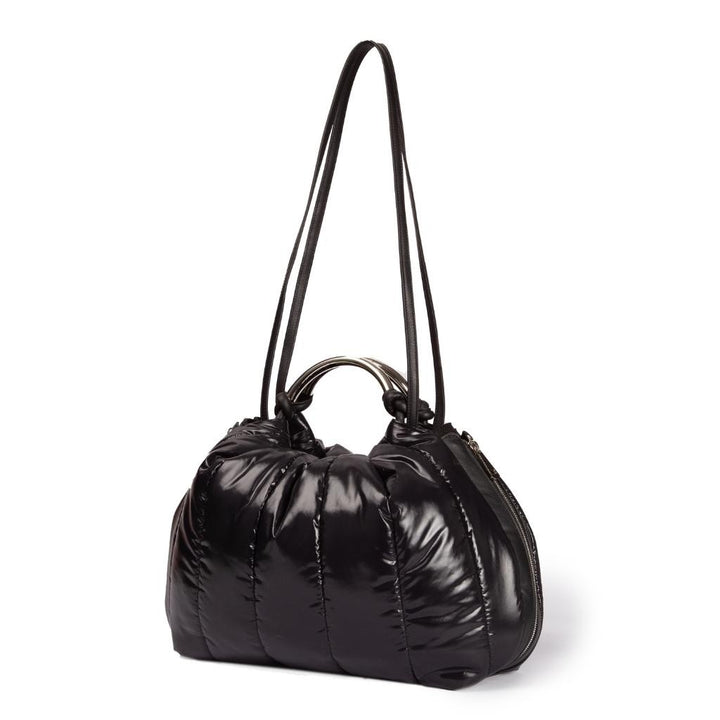 Roberta Gandolfi Naomi Balloon borsa a mano in tessuto antigoccia finiture in pelle e doppi spallacci per essere messa sulla spalla Super sconto