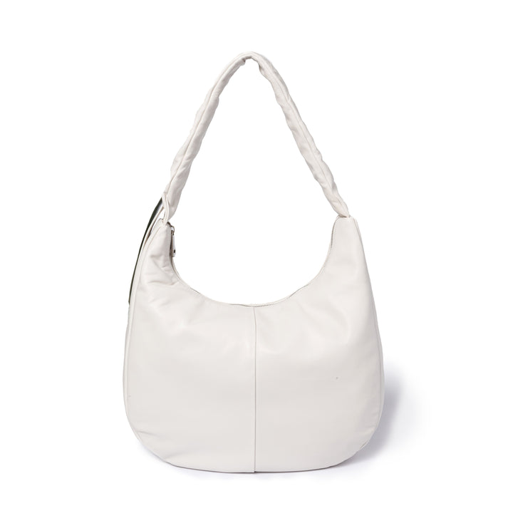Roberta Gandolfi Azzurro Hobo large in morbida pelle nappa con manico arricciato regolabile Vendita