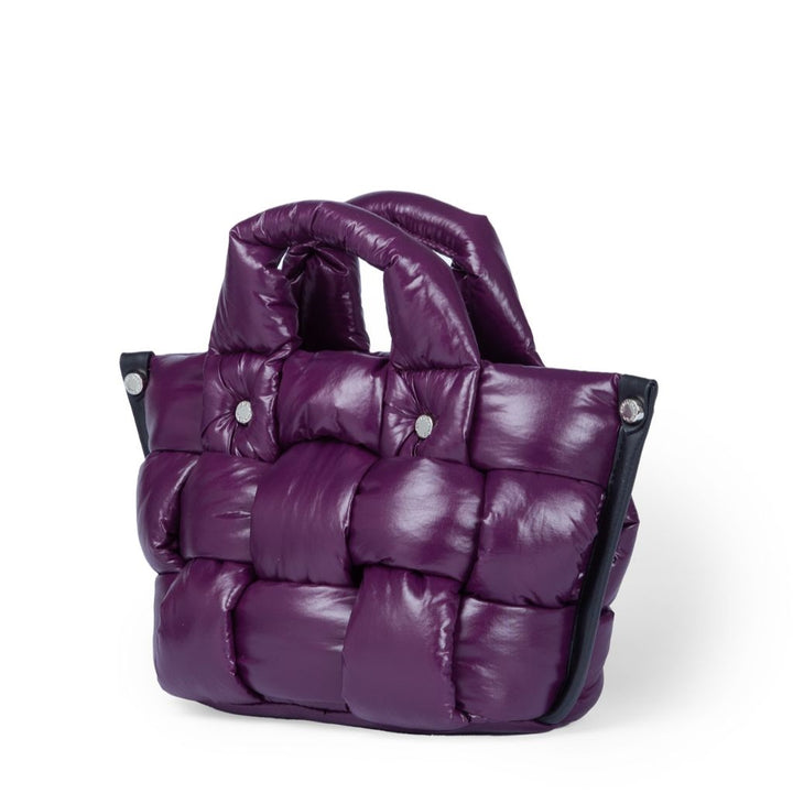 Roberta Gandolfi Greta Mini borsa in tessuto antigoccia imbottita ed intrecciata a mano con finiture in pelle Economico