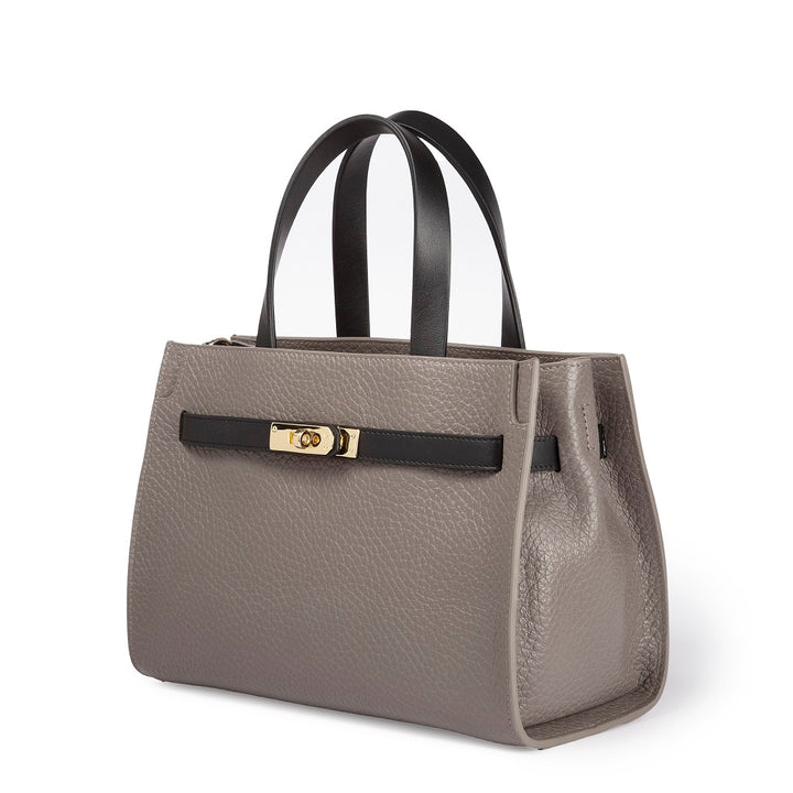 Roberta Gandolfi Frida Handbag in pelle martellata con tracolla logata in tessuto regolabile Grande vendita