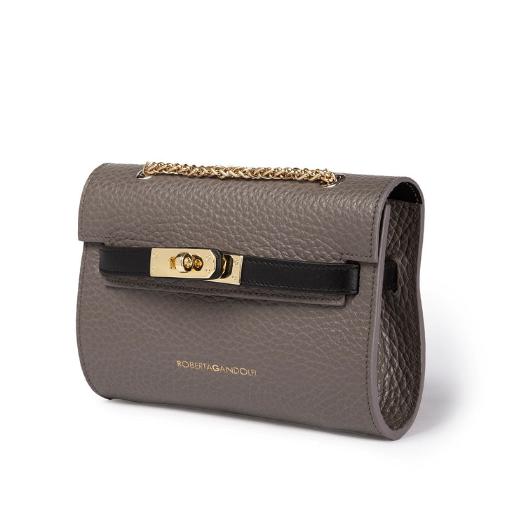 Roberta Gandolfi Frida crossboby in pelle martellata con tracolla di catena dorata Shopping online