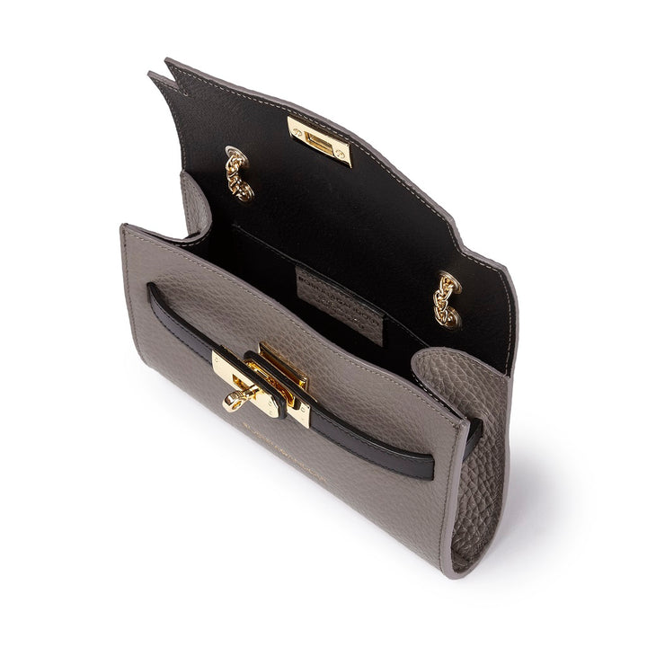 Roberta Gandolfi Frida crossboby in pelle martellata con tracolla di catena dorata Shopping online