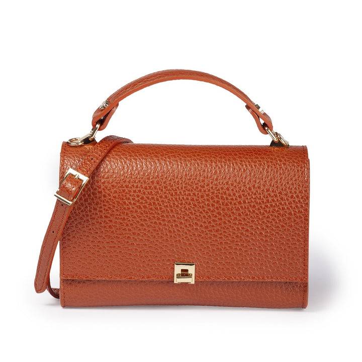 Roberta Gandolfi Elodie compact crossbody borsa in pelle con tramezza interna e tasca esterna con tracolla staccabile e regolabile Offerta per la Festa della Mamma
