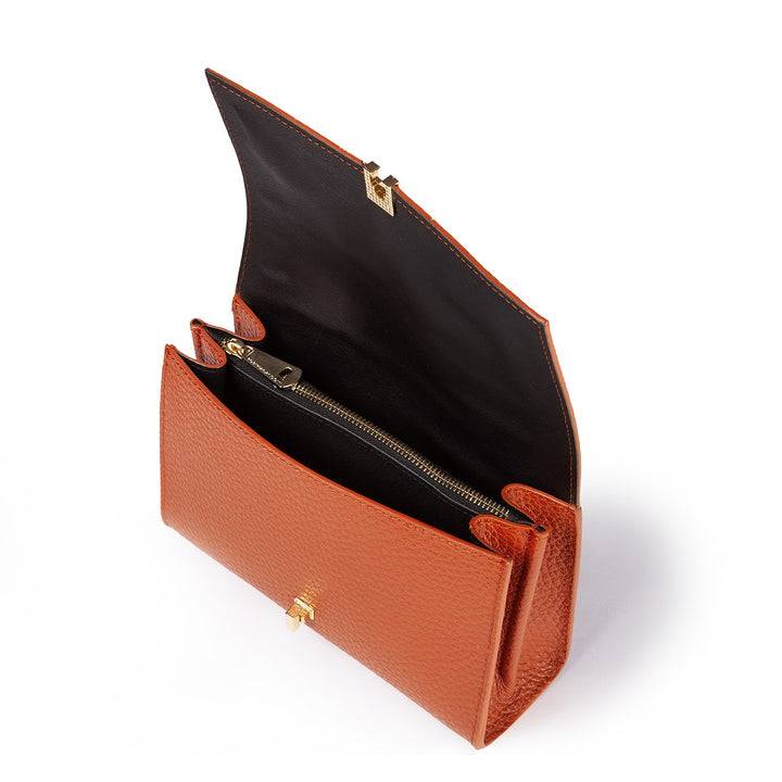 Roberta Gandolfi Elodie compact crossbody borsa in pelle con tramezza interna e tasca esterna con tracolla staccabile e regolabile Offerta per la Festa della Mamma
