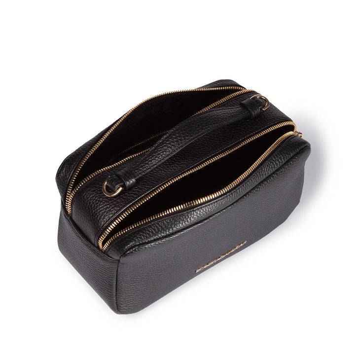 Roberta Gandolfi Brigida camera borsa in pelle con doppio scomparto e tracolla in catena dorata con spallaccio protettivo in pelle Promozione temporanea