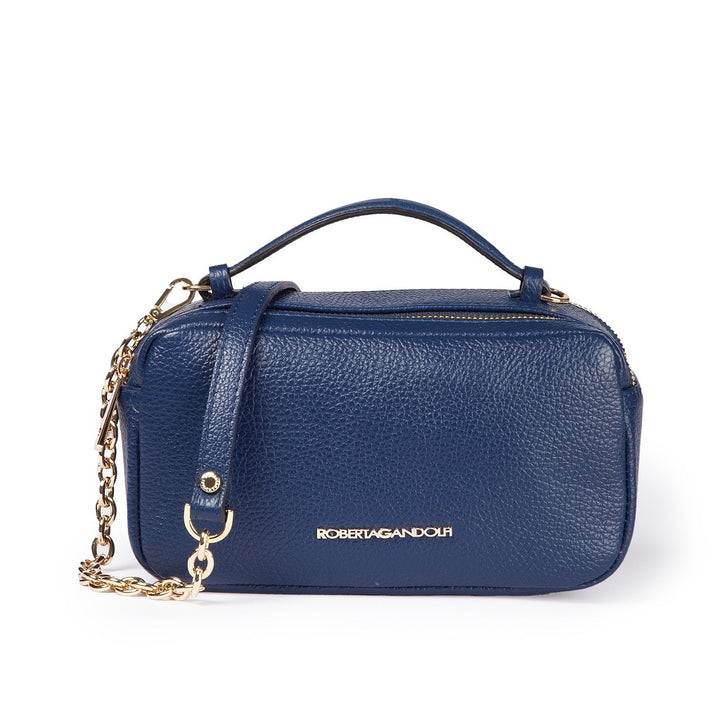 Roberta Gandolfi Brigida camera borsa in pelle con doppio scomparto e tracolla in catena dorata con spallaccio protettivo in pelle Fino al 60% di sconto