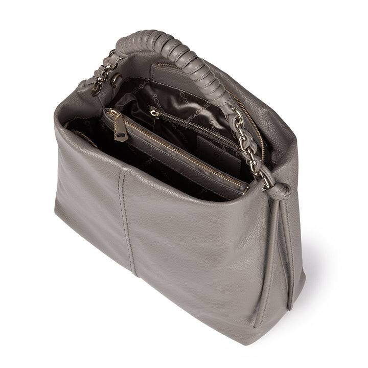 Roberta Gandolfi Amina large borsa a mano in pelle con manico tubolare fasciato e tracolla staccabile Limitato a 3 giorni